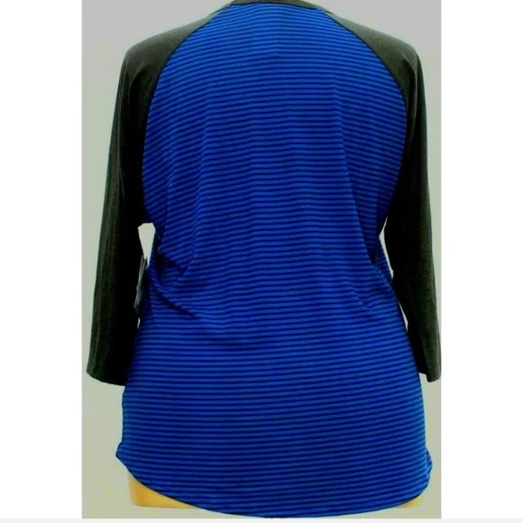 Lularoe Top Randy Baseball Style Raglan Sleeve Scoop Neck Size Large EUC - Picture 4 of 9